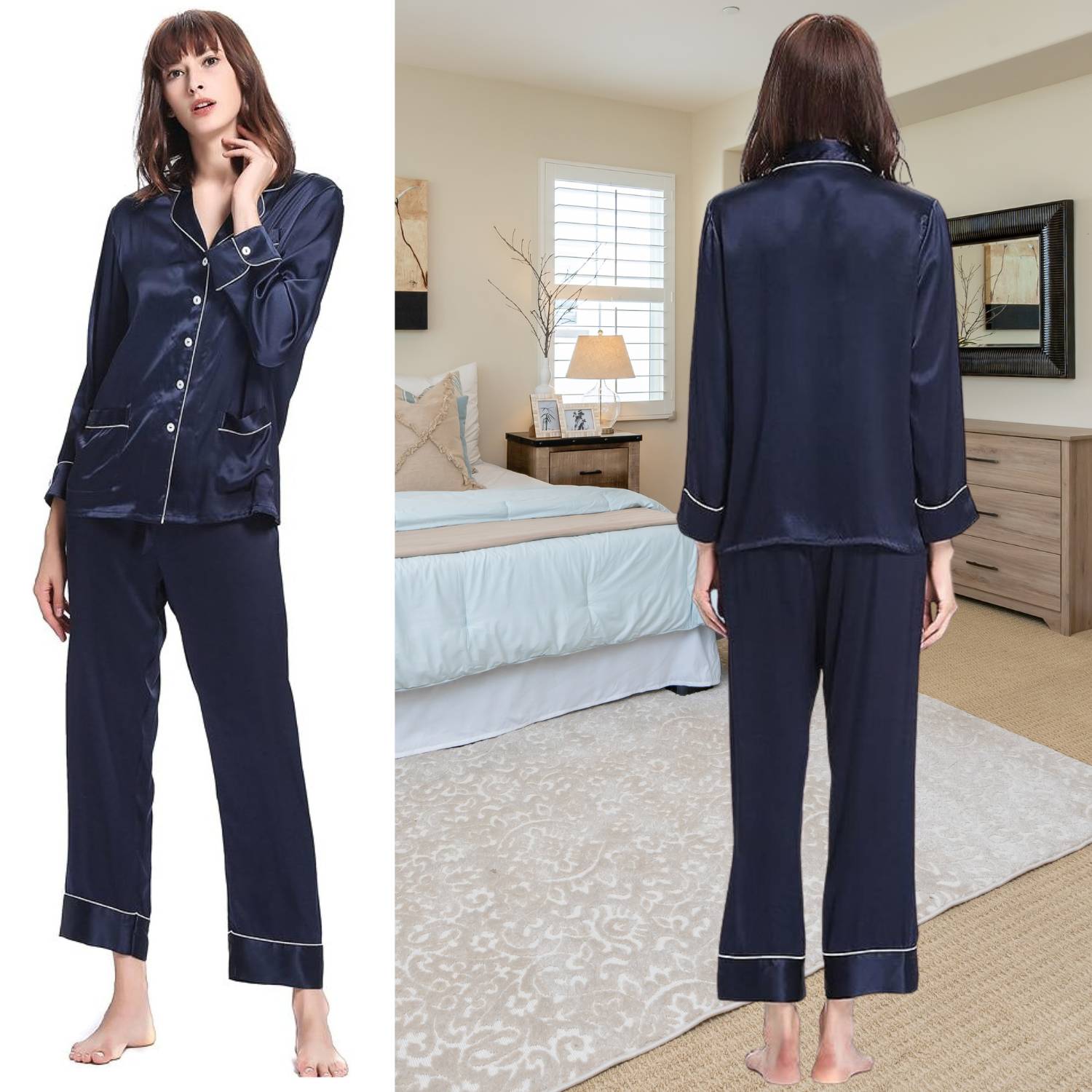 Mulberry Silk Long Pyjama Set: image 1