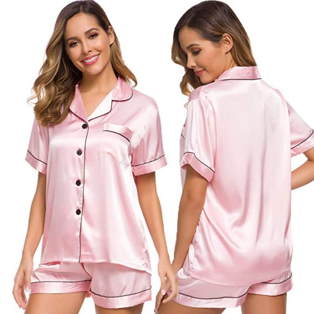 Womens Silk Satin Pyjamas: image 3